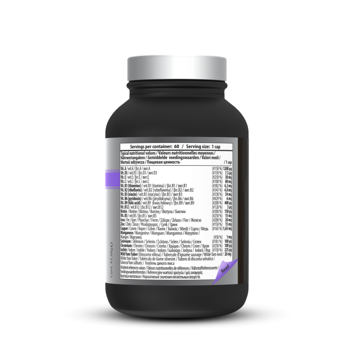 Multivitaminés Vegan pour femme 60 capsules